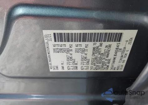 2021 Nissan Rogue S Intelligent Awd из США, поврежденный, VIN 5N1AT3AB4MC840845